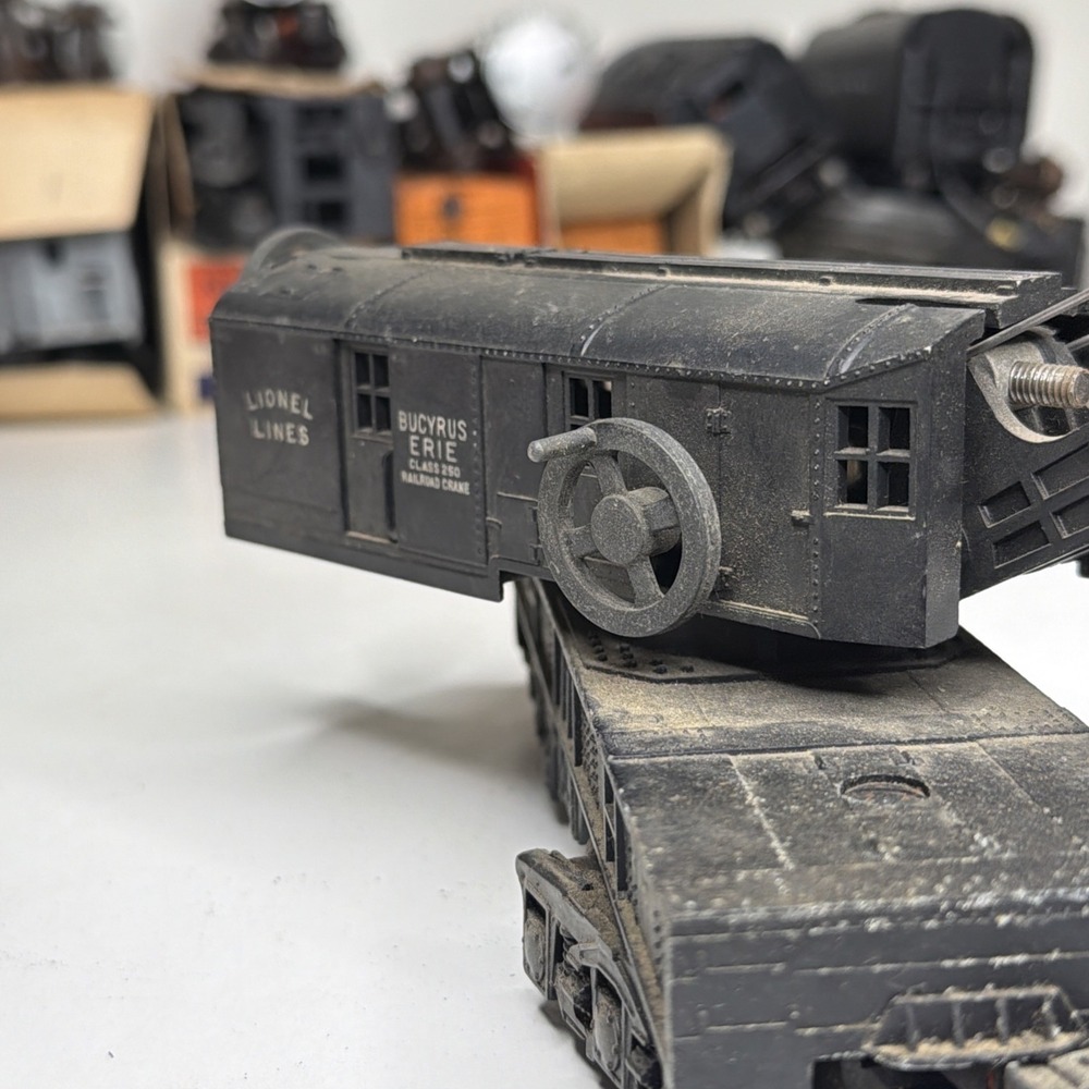 Lionel 12 Wheel Black Crane Car 2460, O Gauge Vintage Model Train - Picture 6 of 9